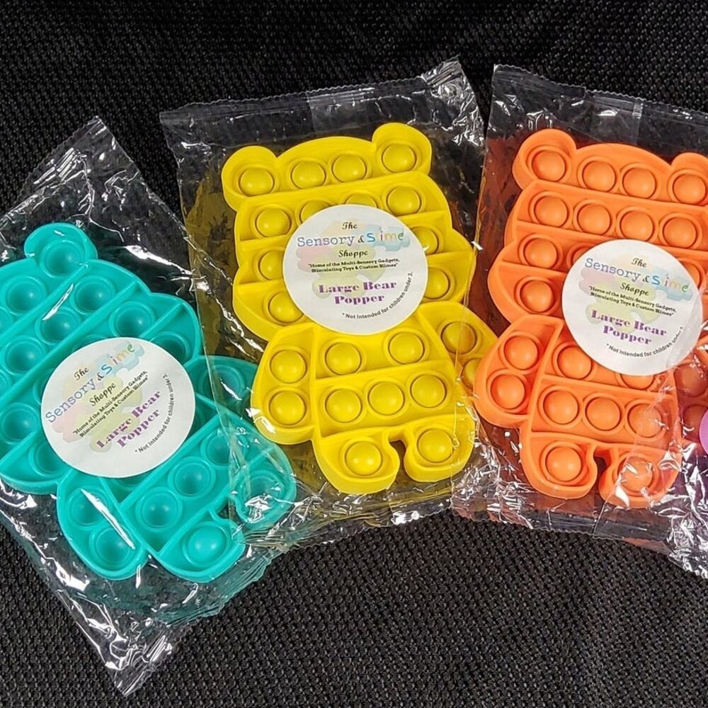 Medium Bat‑Shaped Sensory Popper Fidget Toy – New – Random Color